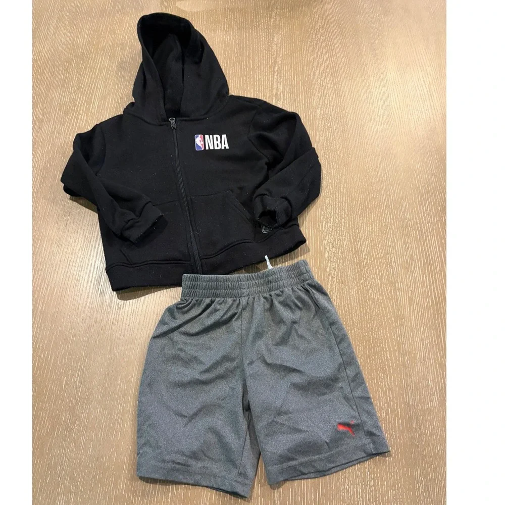Boys 4T-5 Clothing 5pc Lot Nike NBA Jordan Camo Hoodie Pants Shorts Dinosaurs